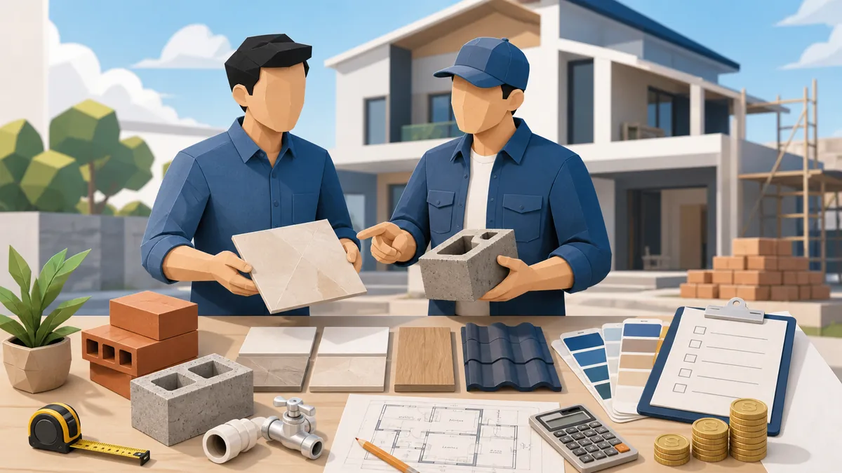 Tips memilih material rumah sesuai budget dengan RAB, prioritas pekerjaan, dan perbandingan kualitas material